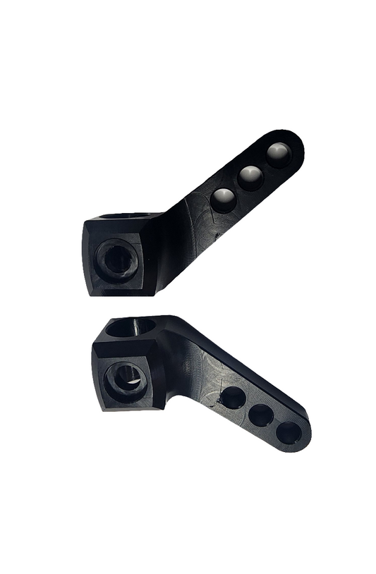 Rubber tire/12th scale delrin steering blocks